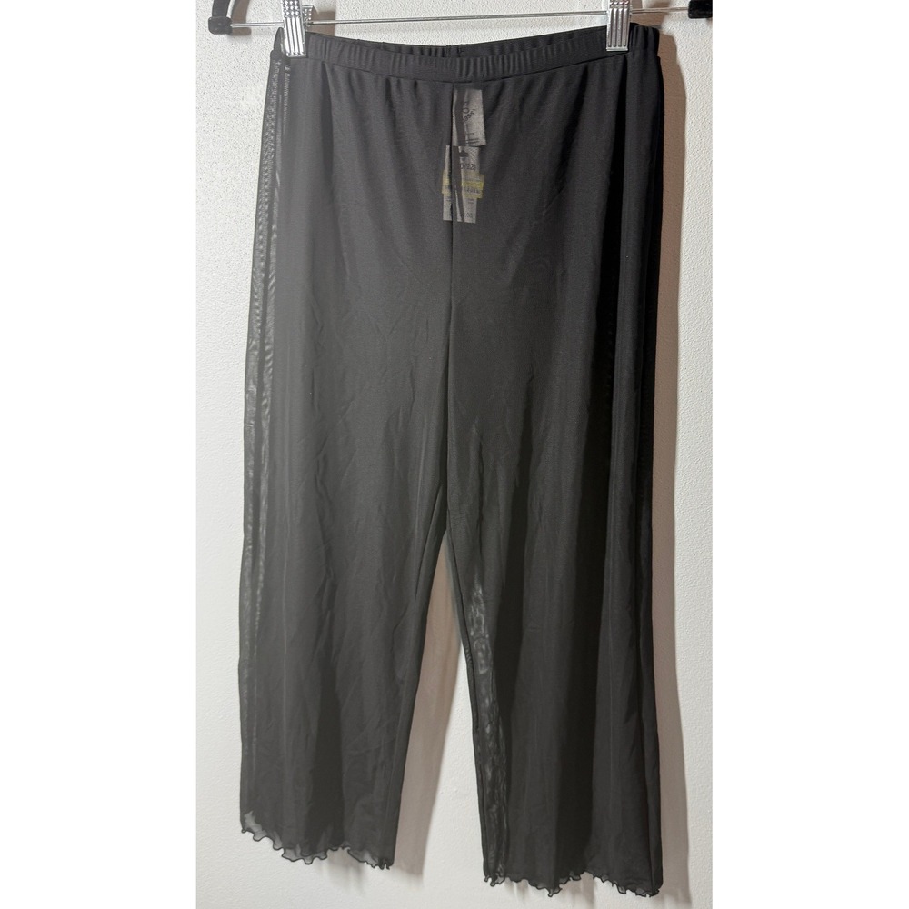 Art Class Girls Swim Cover Pants Size L Black Sheer Mesh Beach Resort Vacay NWT